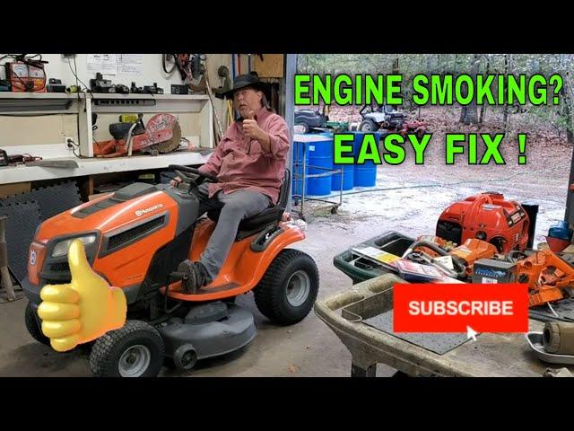 Briggs and Stratton Smoking Easy DIY Fix, Engine Is Not Blown. Riding Lawn Mower, Push Mower