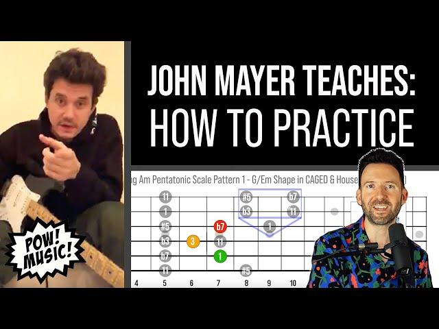 John Mayer Teaches: HOW to PRACTICE & Play Guitar (1 Hour Guided Lesson with fretLIVE)