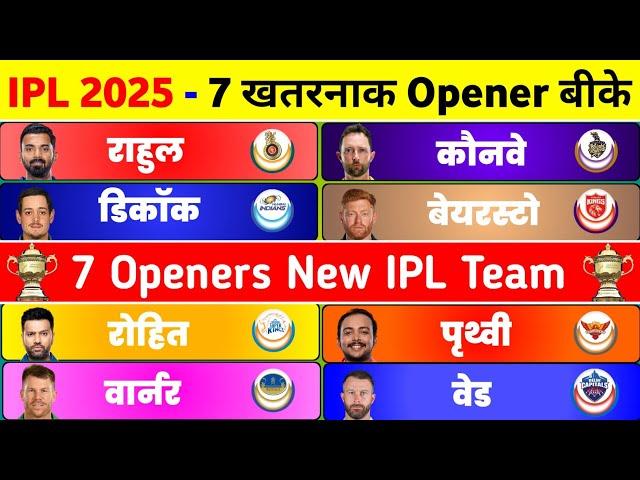 IPL 2025 Mega Auction - 7 Big Openers New IPL Team Reveal Including Rohit, Shaw & Kl Rahul