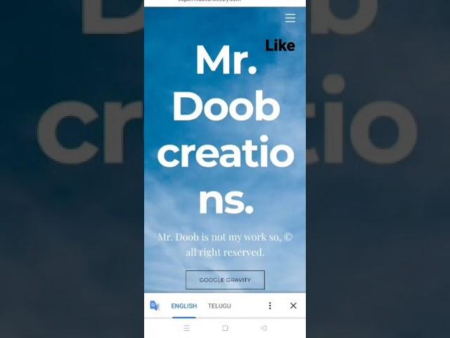 Mr.doob Google gravity