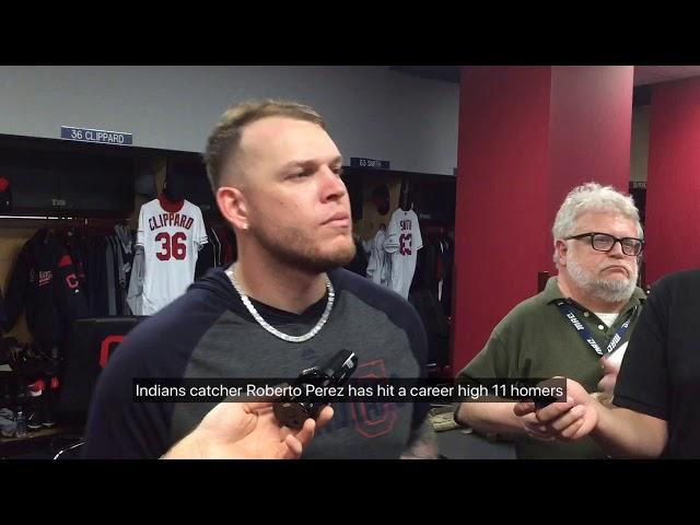 Tribe catcher Roberto Perez has hit homers in 4 straight games.