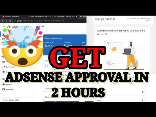 Get AdSense Approval In Just 2 Hours 2023 | AdSense Approval Without Content 2023