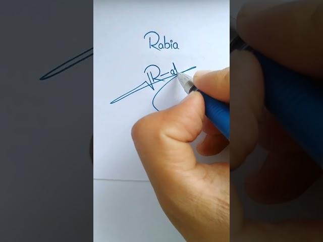 Rabia #name #sign #signature #design #art #calligraphy #rletter #rabia #status #new #shortsvideo