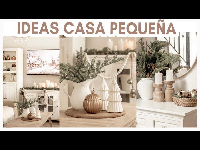 IDEAS DECORACIÓN NAVIDEÑA CASA PEQUEÑA/ Decoración fácil y elegante/ COMO DECORAR NAVIDAD 2024 DIY