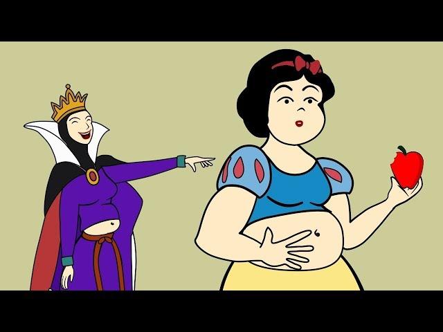 Disney princess Snow White AS CHUBBY  - Funny Animation