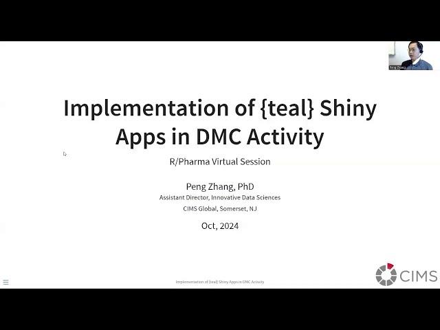 Peng Zhang - Implementation of {teal} Shiny apps in DMC activity