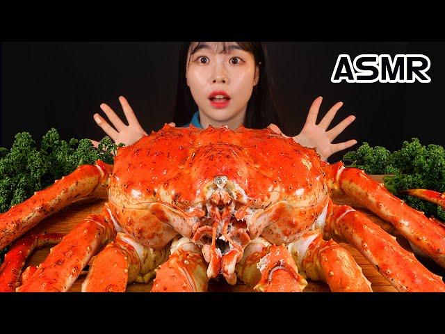 ASMR MUKBANG 4kg king king crab, cheese sauce, tartar sauce, chili sauce, eating