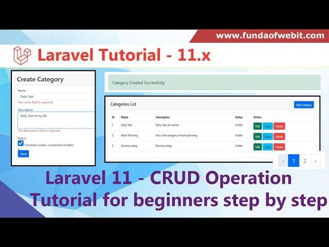 Laravel 11 - CRUD Operation Tutorial for beginners step by step | w/ Resource Controller in Laravel