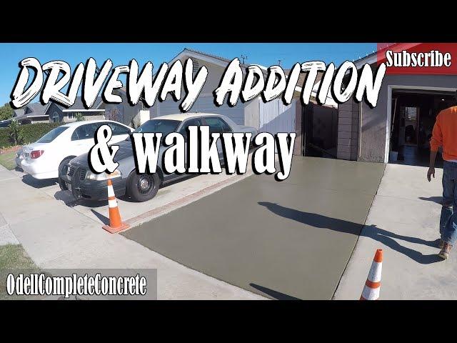 How to Pour a Driveway Addition and Walkway for Beginners DIY