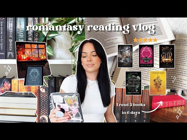 ROMANTASY READING VLOG I read 5 books in 6 days, continuing series, & a new release