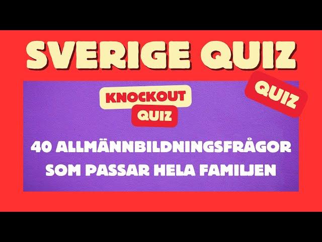 Sverige Quiz | Hur Många Rätt Får Du? 