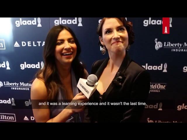 Chyler Leigh and Floriana Lima | Chyler discusses queer kisses | Glaad awards 2017 |