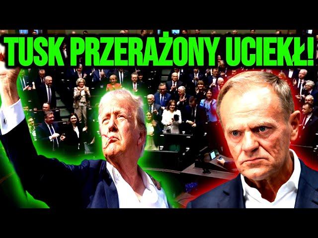 MUSISZ TO ZOBACZYĆ! TUSK PRZERAŻONY a SEJM BIJE BRAWA PO LEGENDARNEJ WYGRANEJ TRUMPA!