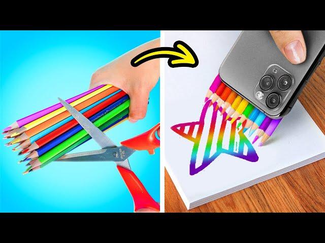 BRICOLAGE POUR LA RENTRÉE Astuces & Gadgets arc-en-ciel faciles pour élèves malins par 123 GO! Like