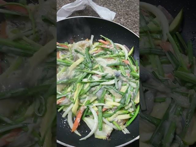 해물파전 아빠는 뒤집기 달인 살아있네#파전#육아브이로그 #육아기록 #육아소통 #쇼츠