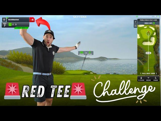 My Best Sim Round Ever! 2 Hole Outs! Red Tee Series