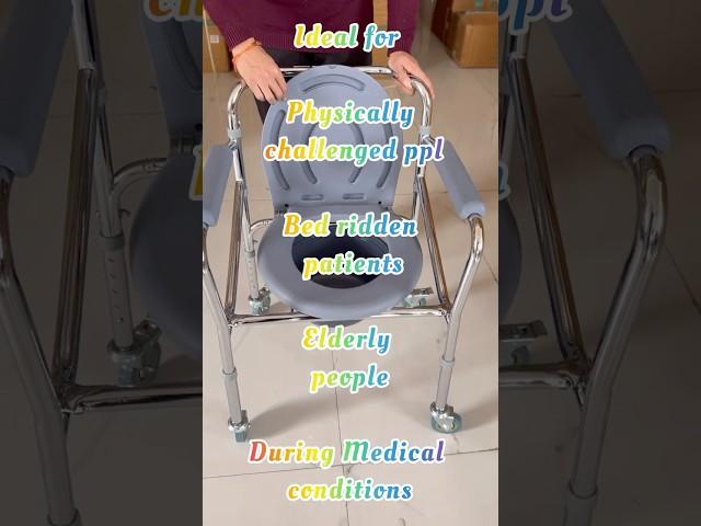 Commode Chair With wheel for easy #rehabilitation of #physicallychallenged n Post surgery #patient