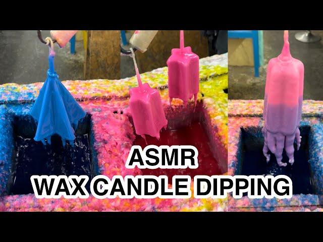 oddly satisfying wax dipping | candle making