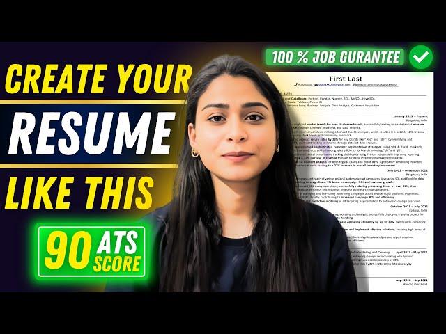 How to Make an ATS Friendly Resume !! (For Freshers/Experienced)