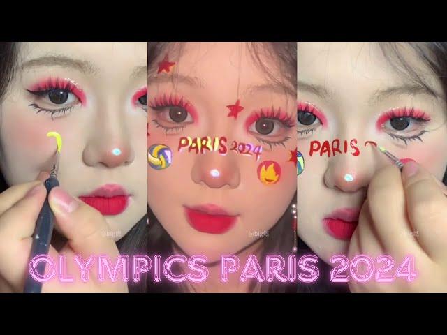 Olympics Paris 2024 Makeup TransformationAesthetic Makeup #paris #olympics #tiktok #viral #2024 