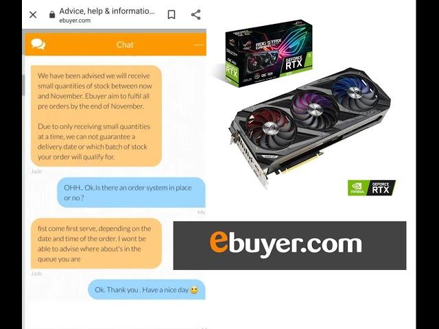 Ebuyer.com Update on RTX 3080/3090 orders