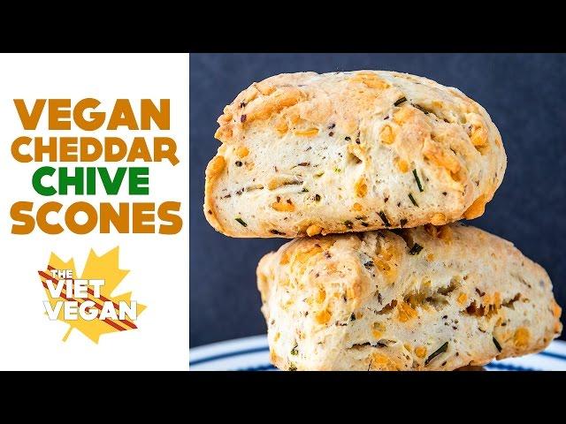 Vegan Cheddar Chive Scones | Recipe | The Viet Vegan