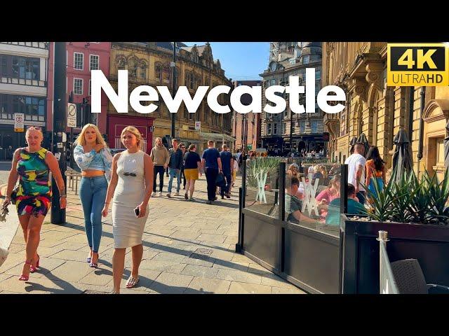 Summer walk in Newcastle upon Tyne. 4K