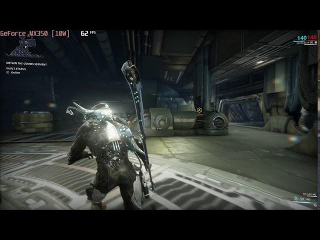  NVIDIA GeForce MX350 (10W) - Warframe gameplay benchmarks (1080p)