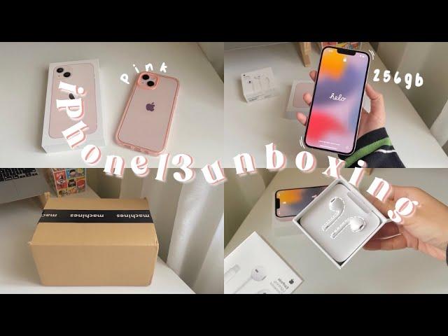 iPhone 13 unboxing  // [ Pink + 256GB ] 