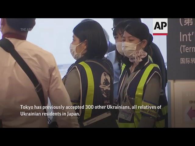 Japan FM flies 20 refugees from Ukraine to Tokyo