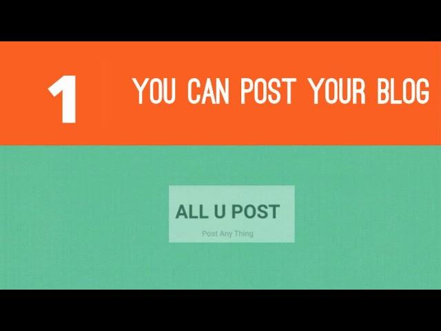 Allupost Post Anything Blog and Article