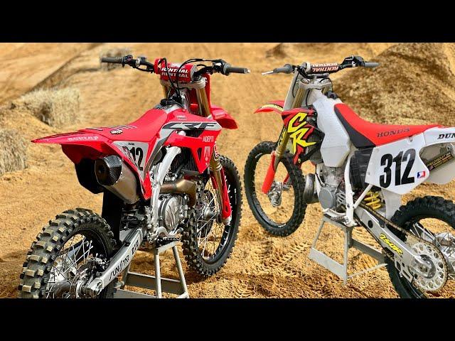 2022 Crf450 Vs 1996 cr250 two stroke against four stroke lap time race!