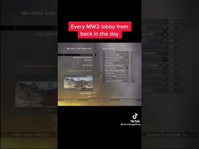 MW2 lobby scream 