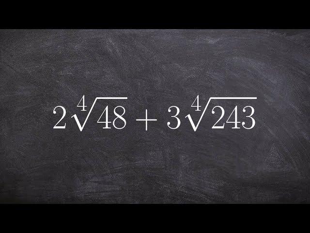 Adding the fourth root of two numbers and simplifying the expression