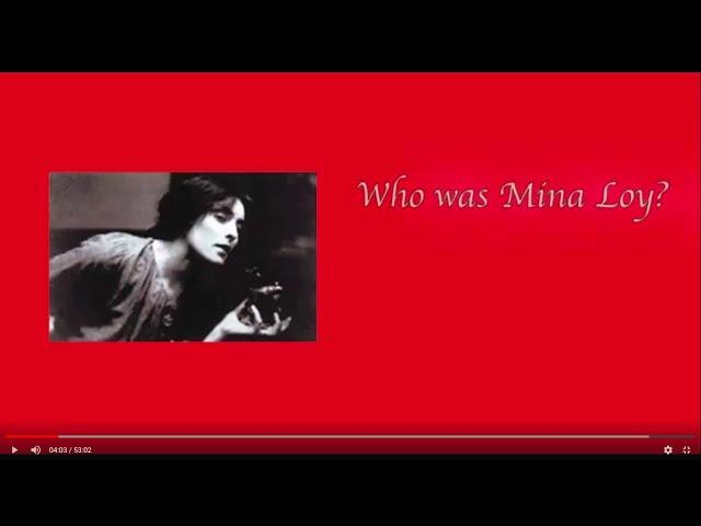 Mina Loy Lecture