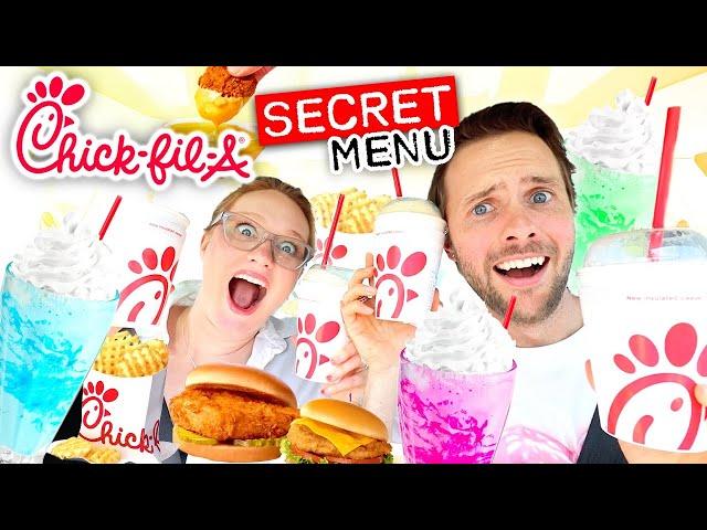 Tasting VIRAL CHICK-FIL-A Secret Menu!!! Frosted Sodas!!