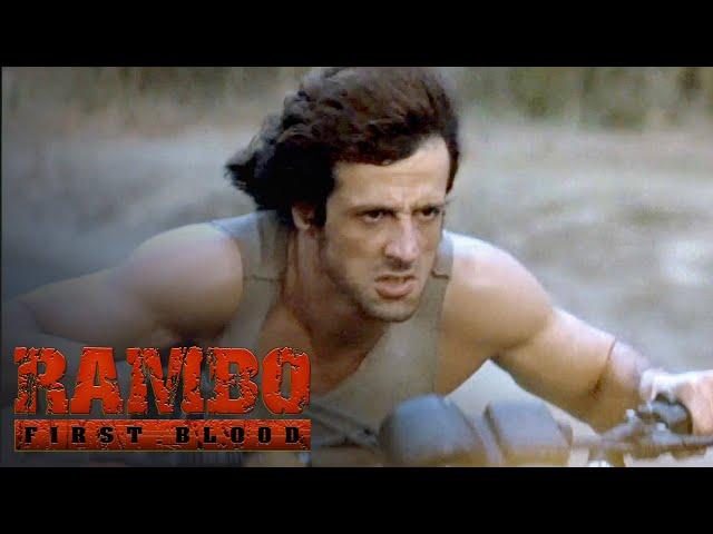 'Rambo Motorcycle Chase' EXTENDED Scene | Rambo: First Blood