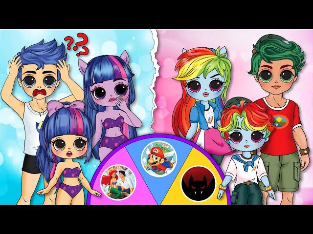 NEW FASHION for MLP Twilight Sparkle, Rainbow Dash & Friends  - DIY Paper Dolls & Craft