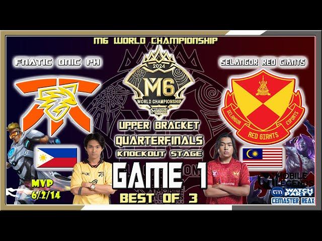 FNATIC ONIC PH vs SRG Game 1 | KELRA BRUNO vs INNOCENT MOSKOV | M6 World Championship Knockout Stage