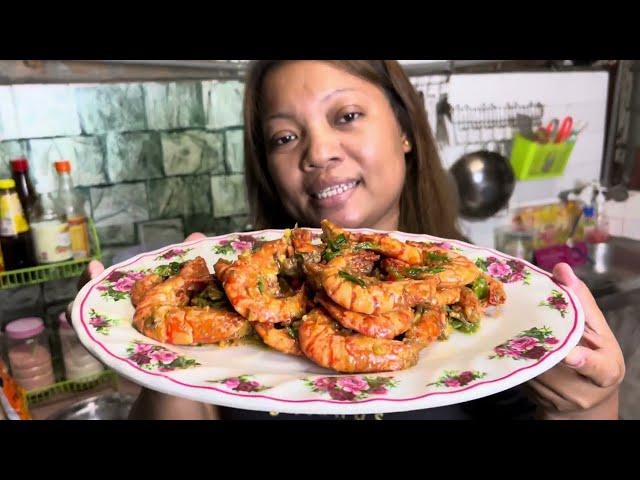 Masak Udang Telur Masin Special,Hasil Pancing Cikgu Rebekah dan Bosqo…//