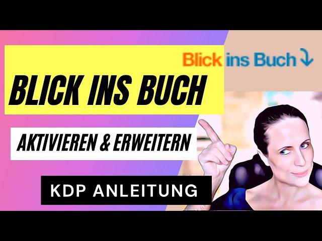 Blick ins Buch aktivieren & erweitern - Amazon KDP