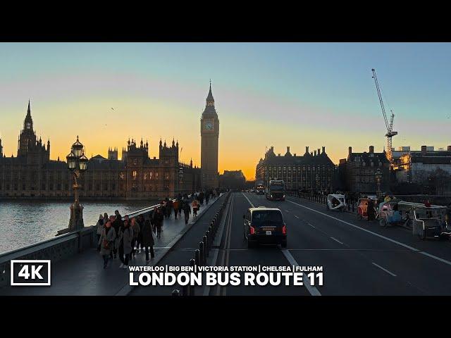 London at Its Most Beautiful! Golden Hour Bus Ride with Big Ben Views from the Upper Deck | 4K HDR 