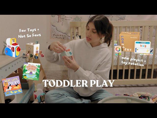 declutter my toddler's toys, Lovevery playkit, toy rotation | sahm vlog