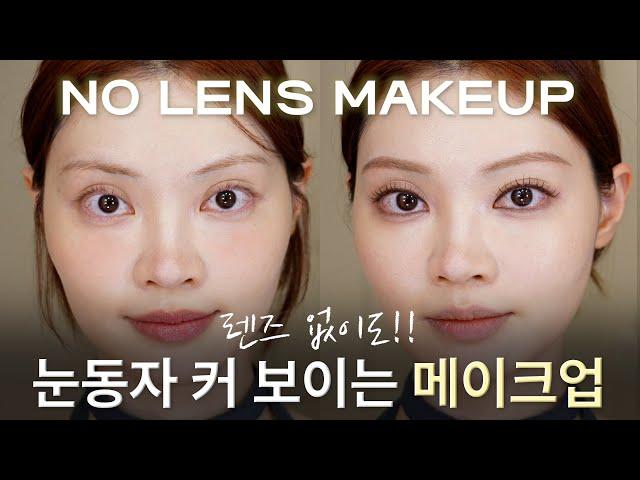 렌즈 없이 눈동자 커 보이게!!️ 삼백안, 작은 눈동자 메이크업 No Lens makeup | ENG CC