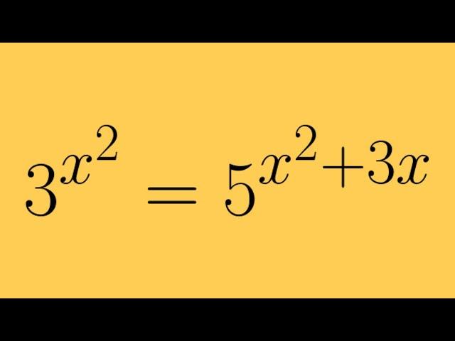 An Exponential Equation With Different Bases