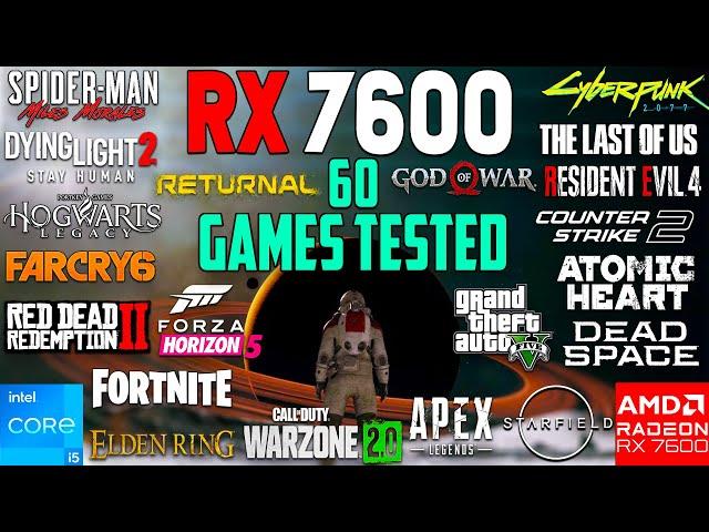 AMD Radeon RX 7600 8GB: Testing in 60 Games in 2023