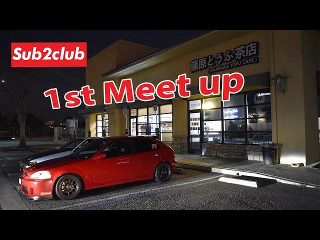 Sub2club first meet up at Fujiwara tofu cafe feat. Initial d ae86