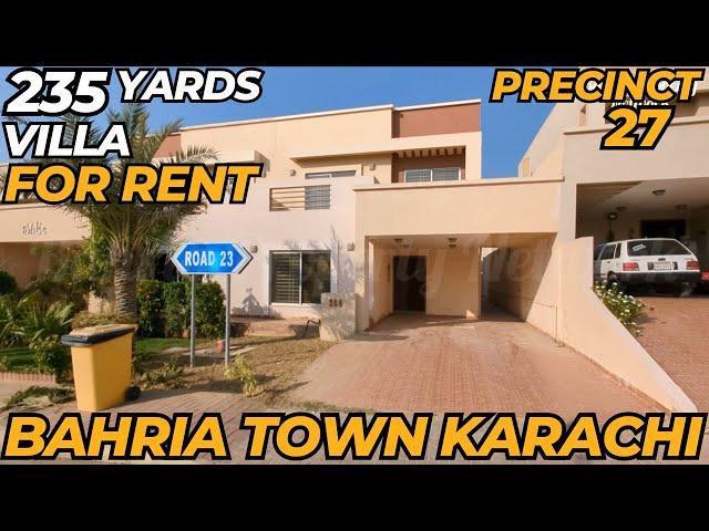 235 Yards Villa In Precinct 27 Available For RENT In | Bahria Town Karachi | Bahria Property Network