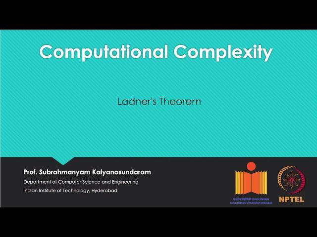 mod04lec22 - Ladner's Theorem