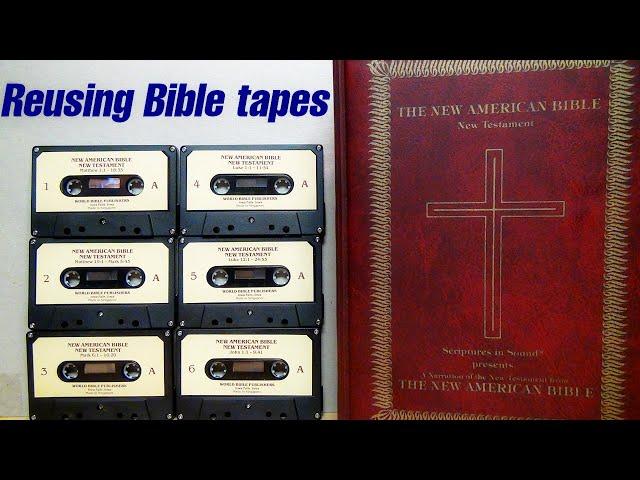 A devilishly cheap way to get good cassette tapes: Tape over the Bible!